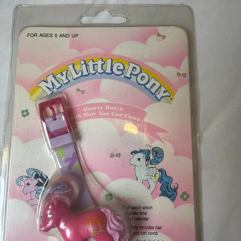 Vintage 1990 My Little Pony Wrist Watch Brushable Mane
